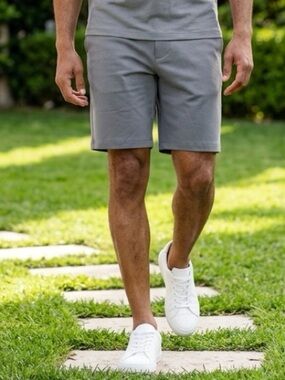 NWT SWET TAILOR Men’s 8” Gray Chino Short Regular Fit - Size 40